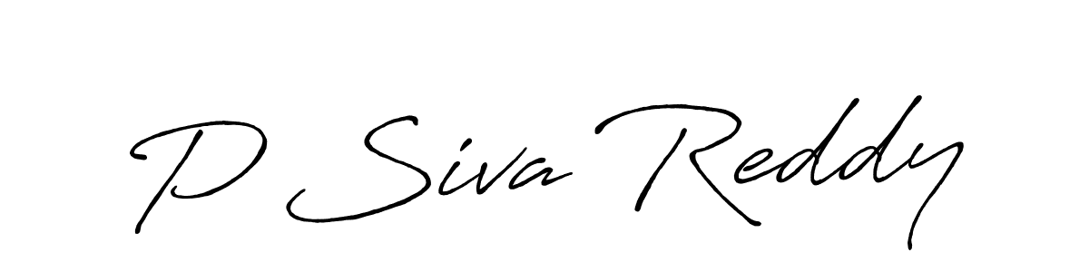 How to make P Siva Reddy name signature. Use Antro_Vectra_Bolder style for creating short signs online. This is the latest handwritten sign. P Siva Reddy signature style 7 images and pictures png