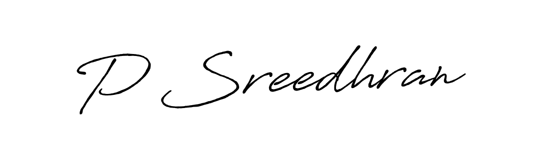 The best way (Antro_Vectra_Bolder) to make a short signature is to pick only two or three words in your name. The name P Sreedhran include a total of six letters. For converting this name. P Sreedhran signature style 7 images and pictures png