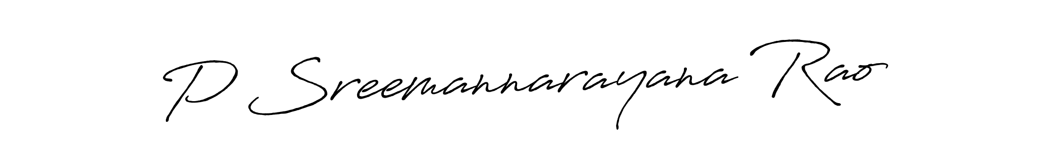 Use a signature maker to create a handwritten signature online. With this signature software, you can design (Antro_Vectra_Bolder) your own signature for name P Sreemannarayana Rao. P Sreemannarayana Rao signature style 7 images and pictures png