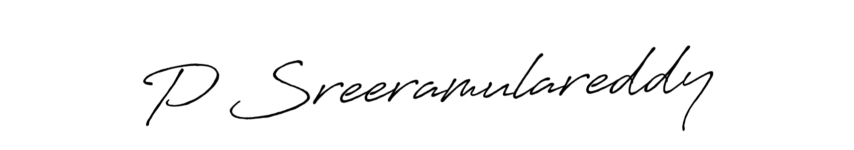 Antro_Vectra_Bolder is a professional signature style that is perfect for those who want to add a touch of class to their signature. It is also a great choice for those who want to make their signature more unique. Get P Sreeramulareddy name to fancy signature for free. P Sreeramulareddy signature style 7 images and pictures png