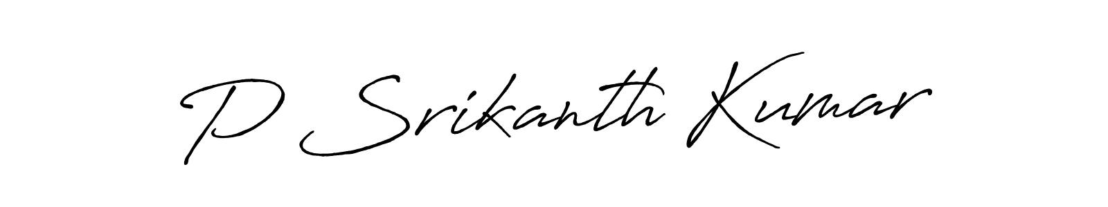 Design your own signature with our free online signature maker. With this signature software, you can create a handwritten (Antro_Vectra_Bolder) signature for name P Srikanth Kumar. P Srikanth Kumar signature style 7 images and pictures png
