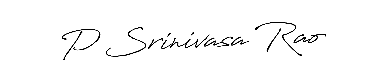 Create a beautiful signature design for name P Srinivasa Rao. With this signature (Antro_Vectra_Bolder) fonts, you can make a handwritten signature for free. P Srinivasa Rao signature style 7 images and pictures png