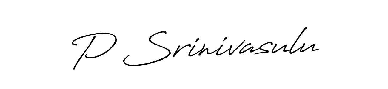 How to make P Srinivasulu signature? Antro_Vectra_Bolder is a professional autograph style. Create handwritten signature for P Srinivasulu name. P Srinivasulu signature style 7 images and pictures png