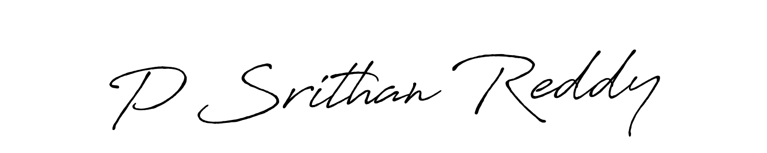 Similarly Antro_Vectra_Bolder is the best handwritten signature design. Signature creator online .You can use it as an online autograph creator for name P Srithan Reddy. P Srithan Reddy signature style 7 images and pictures png