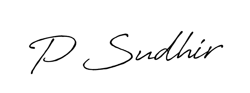 Once you've used our free online signature maker to create your best signature Antro_Vectra_Bolder style, it's time to enjoy all of the benefits that P Sudhir name signing documents. P Sudhir signature style 7 images and pictures png