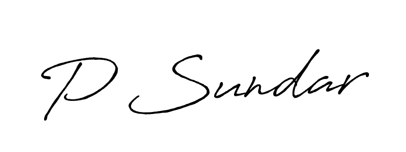 if you are searching for the best signature style for your name P Sundar. so please give up your signature search. here we have designed multiple signature styles  using Antro_Vectra_Bolder. P Sundar signature style 7 images and pictures png