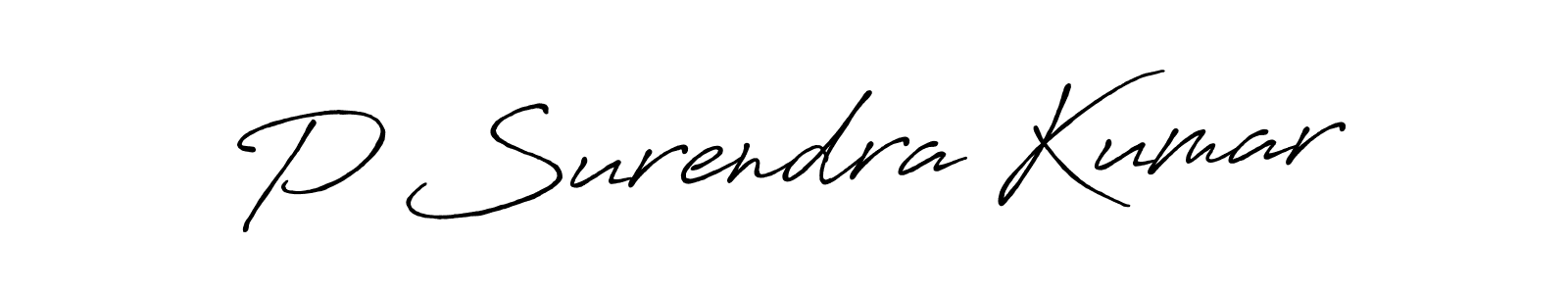 P Surendra Kumar stylish signature style. Best Handwritten Sign (Antro_Vectra_Bolder) for my name. Handwritten Signature Collection Ideas for my name P Surendra Kumar. P Surendra Kumar signature style 7 images and pictures png