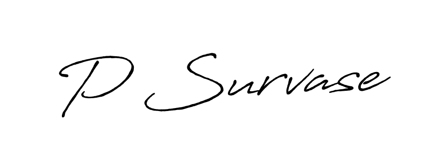 Design your own signature with our free online signature maker. With this signature software, you can create a handwritten (Antro_Vectra_Bolder) signature for name P Survase. P Survase signature style 7 images and pictures png