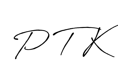 How to make P T K name signature. Use Antro_Vectra_Bolder style for creating short signs online. This is the latest handwritten sign. P T K signature style 7 images and pictures png
