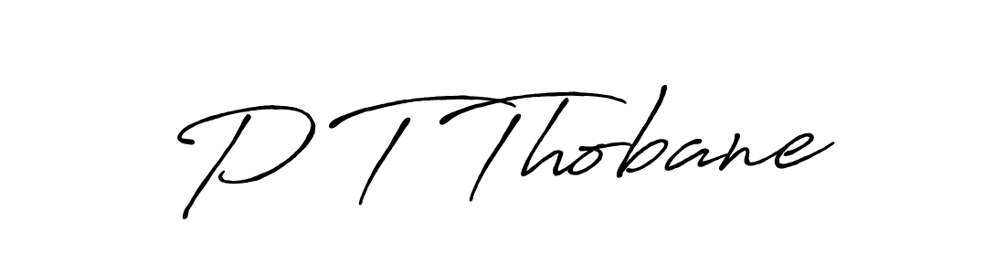 Antro_Vectra_Bolder is a professional signature style that is perfect for those who want to add a touch of class to their signature. It is also a great choice for those who want to make their signature more unique. Get P T Thobane name to fancy signature for free. P T Thobane signature style 7 images and pictures png