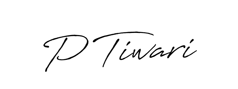 The best way (Antro_Vectra_Bolder) to make a short signature is to pick only two or three words in your name. The name P Tiwari include a total of six letters. For converting this name. P Tiwari signature style 7 images and pictures png