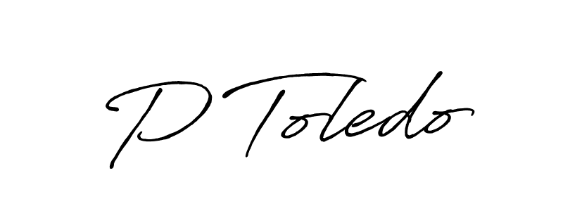 P Toledo stylish signature style. Best Handwritten Sign (Antro_Vectra_Bolder) for my name. Handwritten Signature Collection Ideas for my name P Toledo. P Toledo signature style 7 images and pictures png