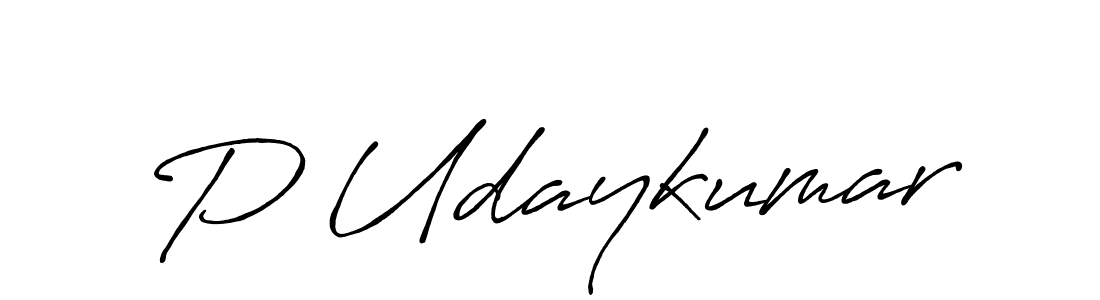 P Udaykumar stylish signature style. Best Handwritten Sign (Antro_Vectra_Bolder) for my name. Handwritten Signature Collection Ideas for my name P Udaykumar. P Udaykumar signature style 7 images and pictures png