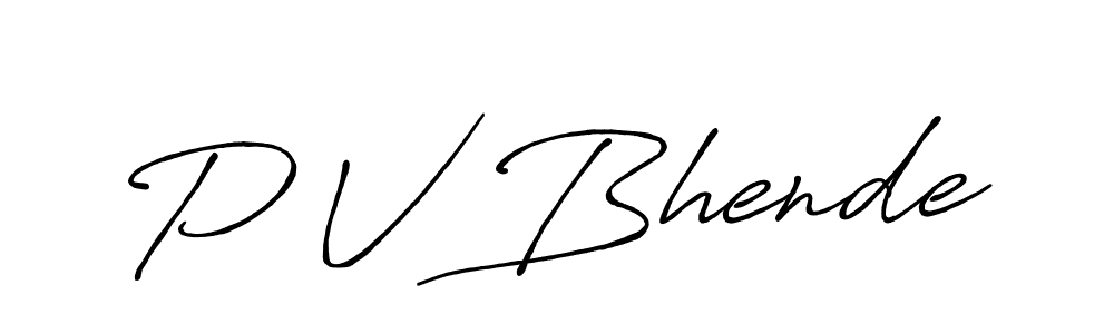 Make a beautiful signature design for name P V Bhende. Use this online signature maker to create a handwritten signature for free. P V Bhende signature style 7 images and pictures png