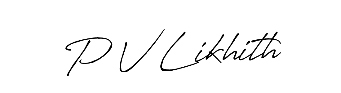 if you are searching for the best signature style for your name P V Likhith. so please give up your signature search. here we have designed multiple signature styles  using Antro_Vectra_Bolder. P V Likhith signature style 7 images and pictures png