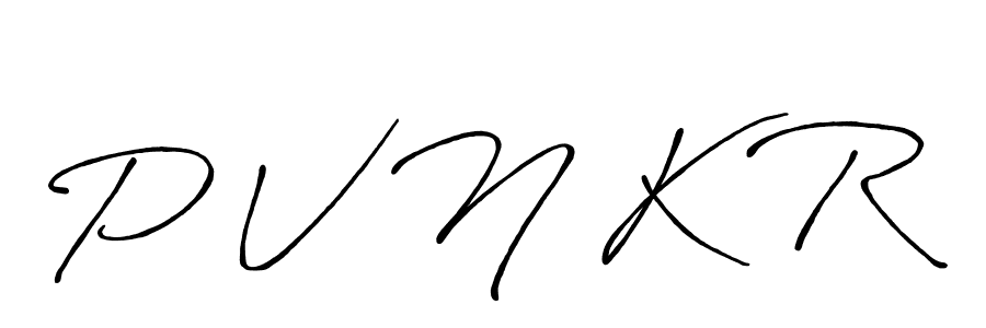 Use a signature maker to create a handwritten signature online. With this signature software, you can design (Antro_Vectra_Bolder) your own signature for name P V N K R. P V N K R signature style 7 images and pictures png