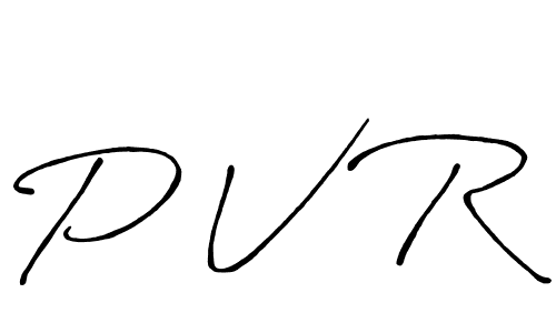 P V R stylish signature style. Best Handwritten Sign (Antro_Vectra_Bolder) for my name. Handwritten Signature Collection Ideas for my name P V R. P V R signature style 7 images and pictures png