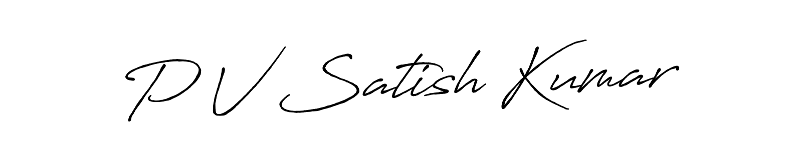 It looks lik you need a new signature style for name P V Satish Kumar. Design unique handwritten (Antro_Vectra_Bolder) signature with our free signature maker in just a few clicks. P V Satish Kumar signature style 7 images and pictures png