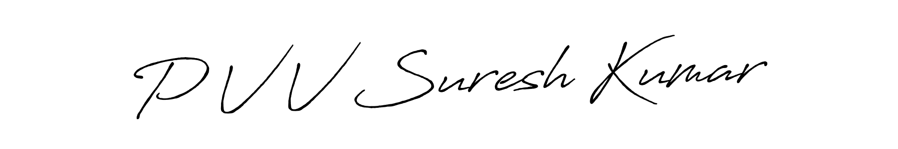 Design your own signature with our free online signature maker. With this signature software, you can create a handwritten (Antro_Vectra_Bolder) signature for name P V V Suresh Kumar. P V V Suresh Kumar signature style 7 images and pictures png