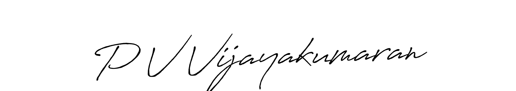 Also we have P V Vijayakumaran name is the best signature style. Create professional handwritten signature collection using Antro_Vectra_Bolder autograph style. P V Vijayakumaran signature style 7 images and pictures png