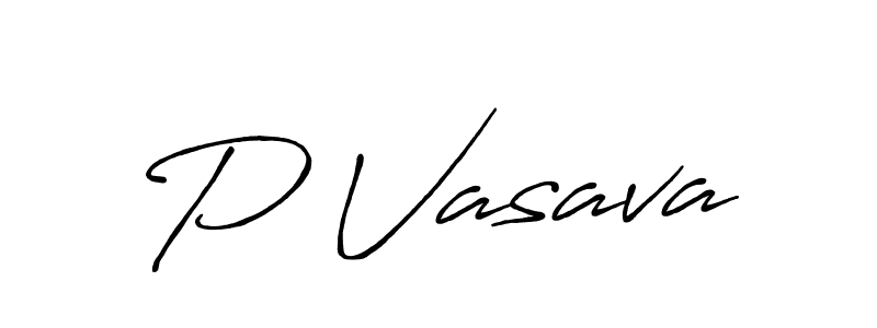 Use a signature maker to create a handwritten signature online. With this signature software, you can design (Antro_Vectra_Bolder) your own signature for name P Vasava. P Vasava signature style 7 images and pictures png