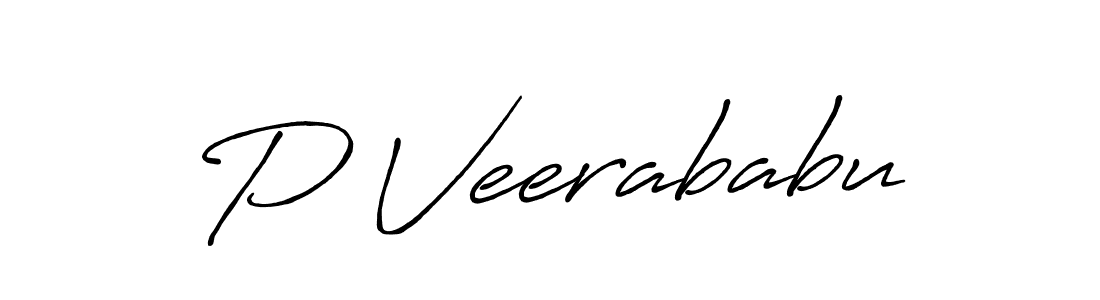 It looks lik you need a new signature style for name P Veerababu. Design unique handwritten (Antro_Vectra_Bolder) signature with our free signature maker in just a few clicks. P Veerababu signature style 7 images and pictures png