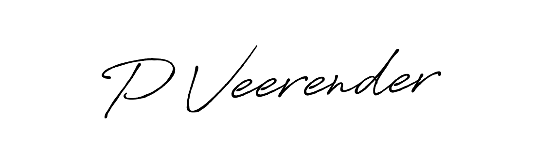 Design your own signature with our free online signature maker. With this signature software, you can create a handwritten (Antro_Vectra_Bolder) signature for name P Veerender. P Veerender signature style 7 images and pictures png