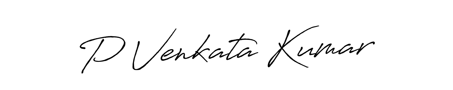 How to make P Venkata Kumar name signature. Use Antro_Vectra_Bolder style for creating short signs online. This is the latest handwritten sign. P Venkata Kumar signature style 7 images and pictures png
