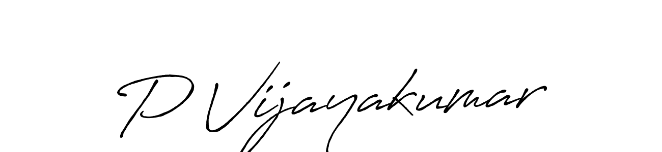 Design your own signature with our free online signature maker. With this signature software, you can create a handwritten (Antro_Vectra_Bolder) signature for name P Vijayakumar. P Vijayakumar signature style 7 images and pictures png