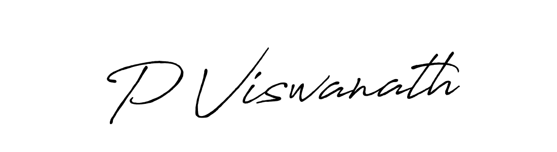 Create a beautiful signature design for name P Viswanath. With this signature (Antro_Vectra_Bolder) fonts, you can make a handwritten signature for free. P Viswanath signature style 7 images and pictures png
