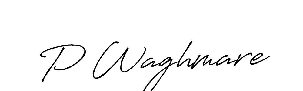 Make a beautiful signature design for name P Waghmare. Use this online signature maker to create a handwritten signature for free. P Waghmare signature style 7 images and pictures png