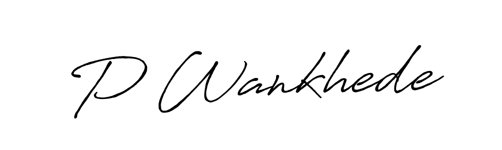Make a beautiful signature design for name P Wankhede. Use this online signature maker to create a handwritten signature for free. P Wankhede signature style 7 images and pictures png