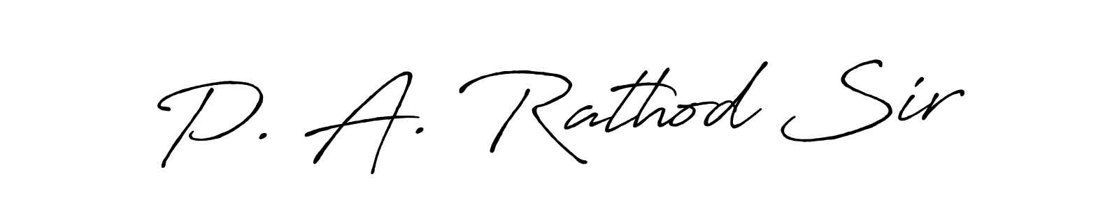 Design your own signature with our free online signature maker. With this signature software, you can create a handwritten (Antro_Vectra_Bolder) signature for name P. A. Rathod Sir. P. A. Rathod Sir signature style 7 images and pictures png