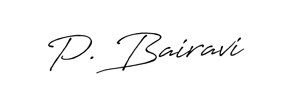 Use a signature maker to create a handwritten signature online. With this signature software, you can design (Antro_Vectra_Bolder) your own signature for name P. Bairavi. P. Bairavi signature style 7 images and pictures png