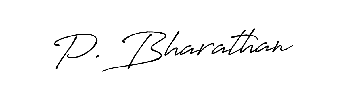 Use a signature maker to create a handwritten signature online. With this signature software, you can design (Antro_Vectra_Bolder) your own signature for name P. Bharathan. P. Bharathan signature style 7 images and pictures png