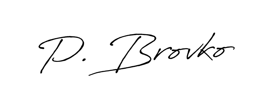 Best and Professional Signature Style for P. Brovko. Antro_Vectra_Bolder Best Signature Style Collection. P. Brovko signature style 7 images and pictures png