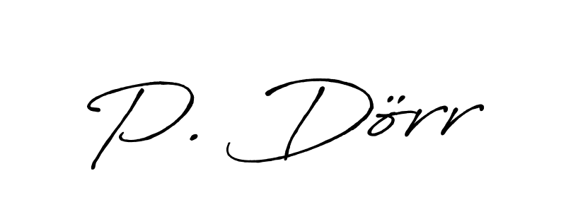 Use a signature maker to create a handwritten signature online. With this signature software, you can design (Antro_Vectra_Bolder) your own signature for name P. Dörr. P. Dörr signature style 7 images and pictures png