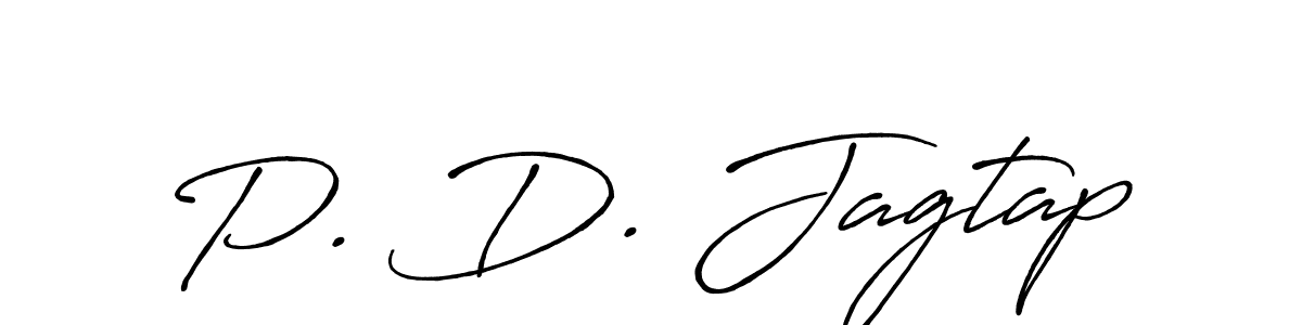 Use a signature maker to create a handwritten signature online. With this signature software, you can design (Antro_Vectra_Bolder) your own signature for name P. D. Jagtap. P. D. Jagtap signature style 7 images and pictures png