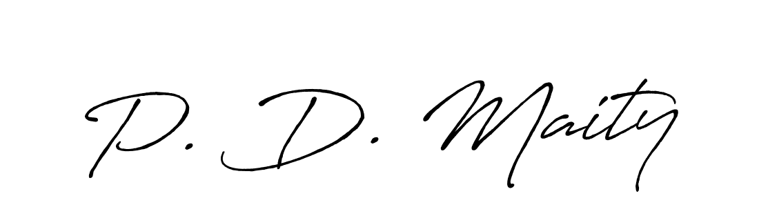 Also You can easily find your signature by using the search form. We will create P. D. Maity name handwritten signature images for you free of cost using Antro_Vectra_Bolder sign style. P. D. Maity signature style 7 images and pictures png