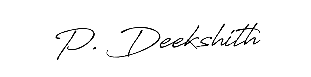 Antro_Vectra_Bolder is a professional signature style that is perfect for those who want to add a touch of class to their signature. It is also a great choice for those who want to make their signature more unique. Get P. Deekshith name to fancy signature for free. P. Deekshith signature style 7 images and pictures png