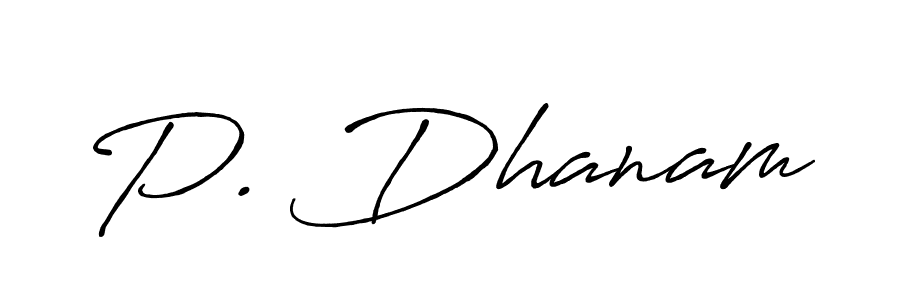 Also You can easily find your signature by using the search form. We will create P. Dhanam name handwritten signature images for you free of cost using Antro_Vectra_Bolder sign style. P. Dhanam signature style 7 images and pictures png