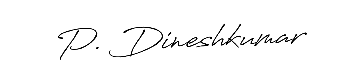 Make a beautiful signature design for name P. Dineshkumar. With this signature (Antro_Vectra_Bolder) style, you can create a handwritten signature for free. P. Dineshkumar signature style 7 images and pictures png