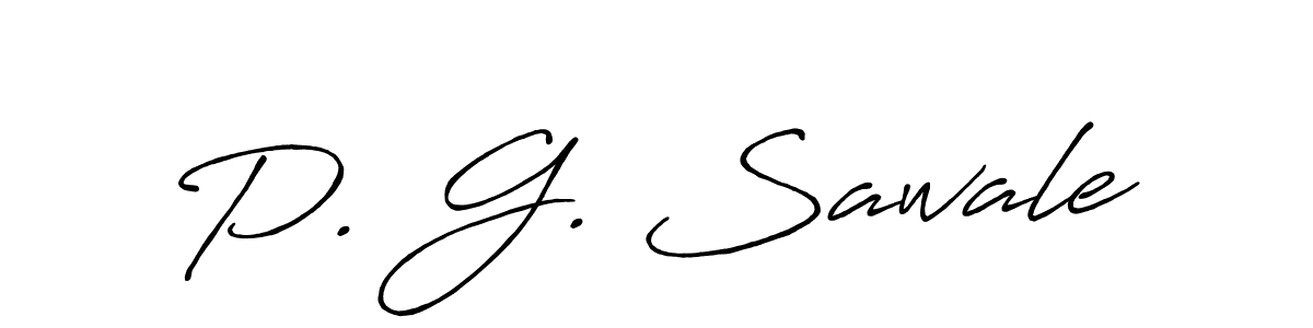 Use a signature maker to create a handwritten signature online. With this signature software, you can design (Antro_Vectra_Bolder) your own signature for name P. G. Sawale. P. G. Sawale signature style 7 images and pictures png