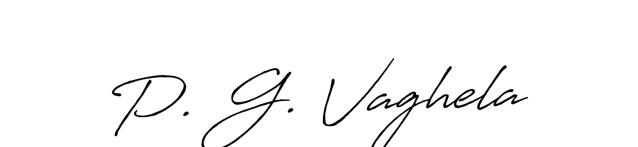 Similarly Antro_Vectra_Bolder is the best handwritten signature design. Signature creator online .You can use it as an online autograph creator for name P. G. Vaghela. P. G. Vaghela signature style 7 images and pictures png