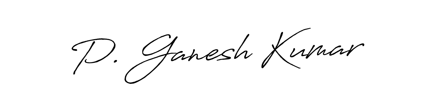 How to make P. Ganesh Kumar signature? Antro_Vectra_Bolder is a professional autograph style. Create handwritten signature for P. Ganesh Kumar name. P. Ganesh Kumar signature style 7 images and pictures png
