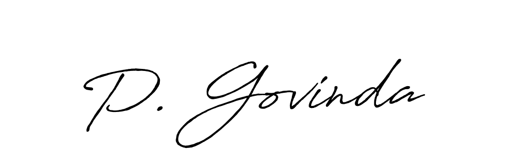 P. Govinda stylish signature style. Best Handwritten Sign (Antro_Vectra_Bolder) for my name. Handwritten Signature Collection Ideas for my name P. Govinda. P. Govinda signature style 7 images and pictures png