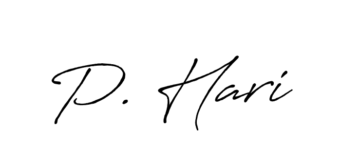 Create a beautiful signature design for name P. Hari. With this signature (Antro_Vectra_Bolder) fonts, you can make a handwritten signature for free. P. Hari signature style 7 images and pictures png