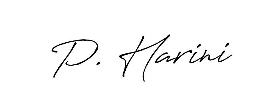 Make a beautiful signature design for name P. Harini. With this signature (Antro_Vectra_Bolder) style, you can create a handwritten signature for free. P. Harini signature style 7 images and pictures png