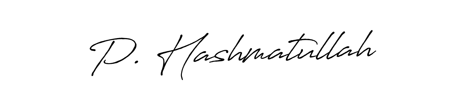 Design your own signature with our free online signature maker. With this signature software, you can create a handwritten (Antro_Vectra_Bolder) signature for name P. Hashmatullah. P. Hashmatullah signature style 7 images and pictures png