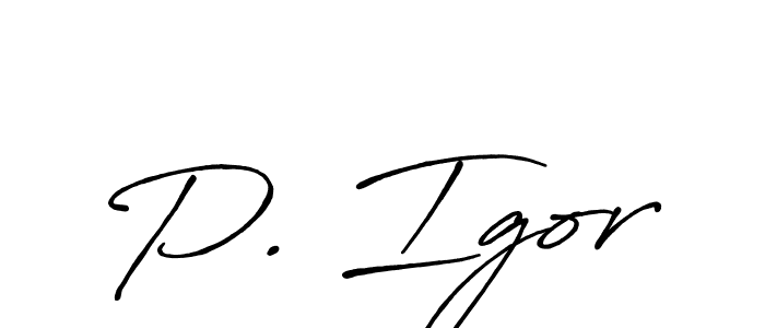 Also we have P. Igor name is the best signature style. Create professional handwritten signature collection using Antro_Vectra_Bolder autograph style. P. Igor signature style 7 images and pictures png